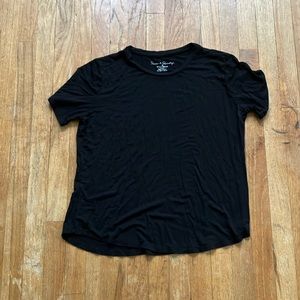 French Laundry Black Cropped Tee